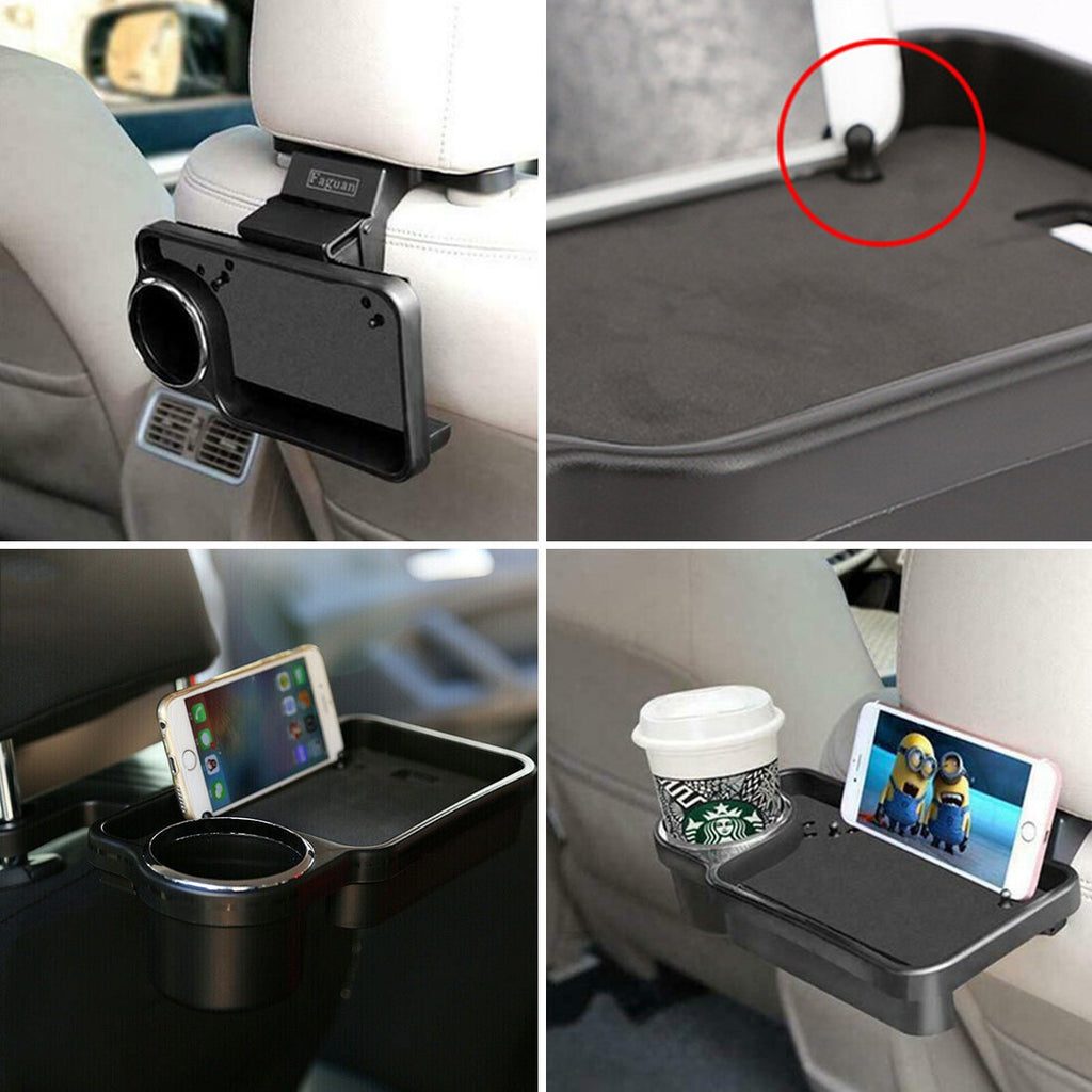 Universal Car Rear Back Seat Table Drink Food Cup Tray Phone Holder Stand Desk