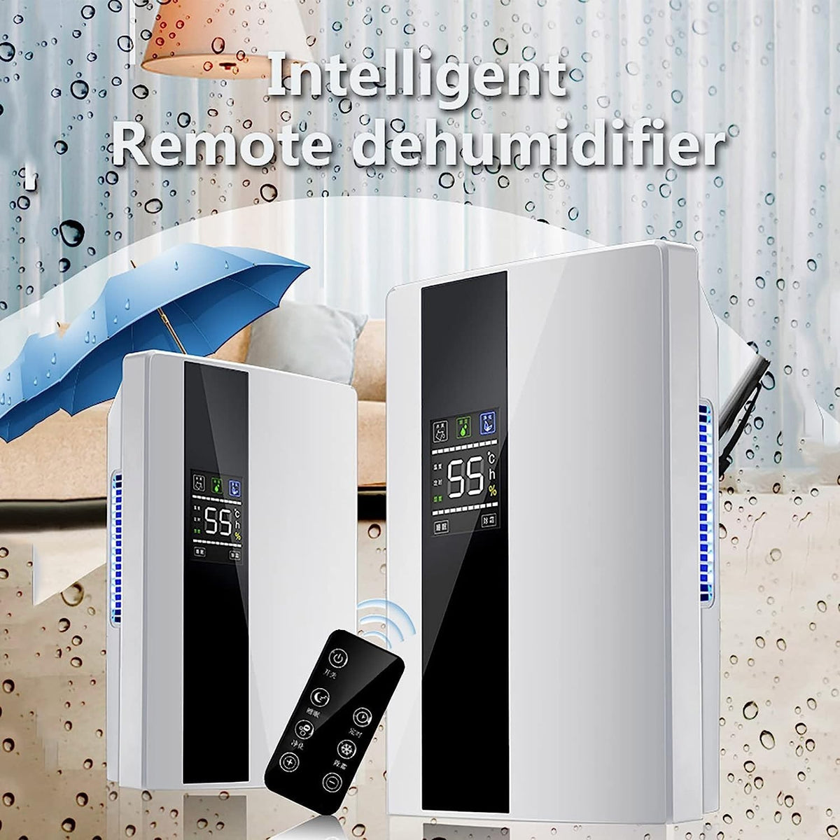2.2L Large Dehumidifier Portable Quiet Home Air Dryer for Mould Moisture Damp
