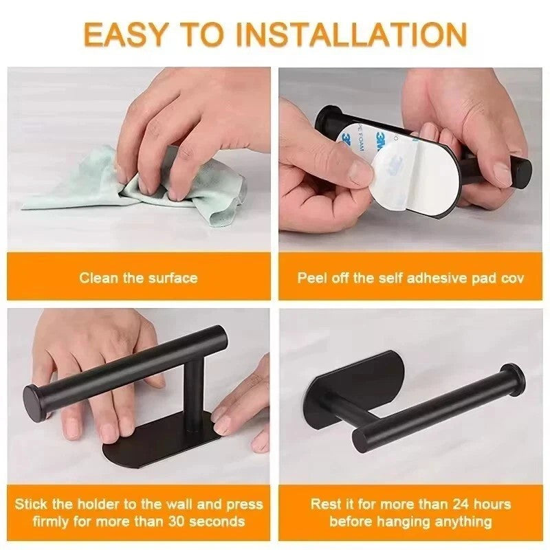 Toilet Roll Holder Dispenser Wall Mounted Stainless Steel Modern Style UK🔥