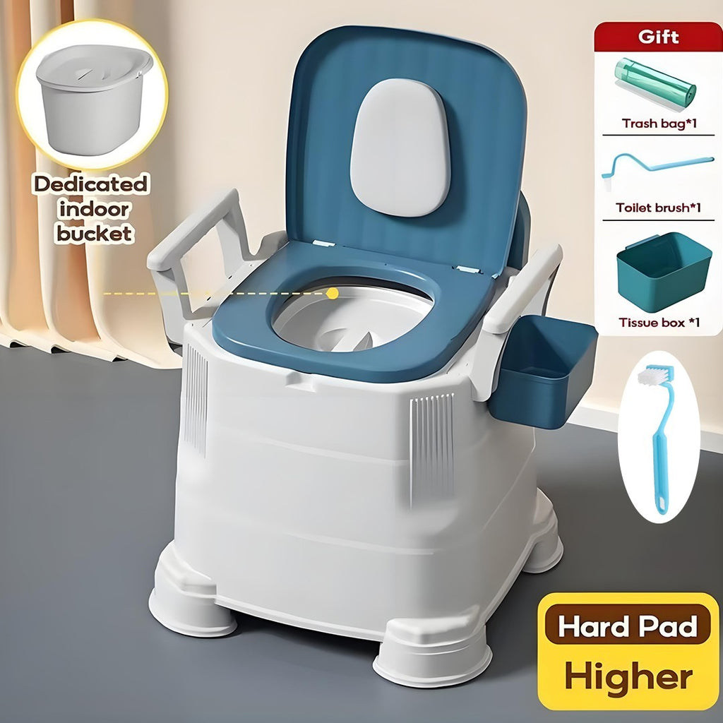 Mobile Odorless Adult Bedside Commode Detachable Armrests For Elderly Use