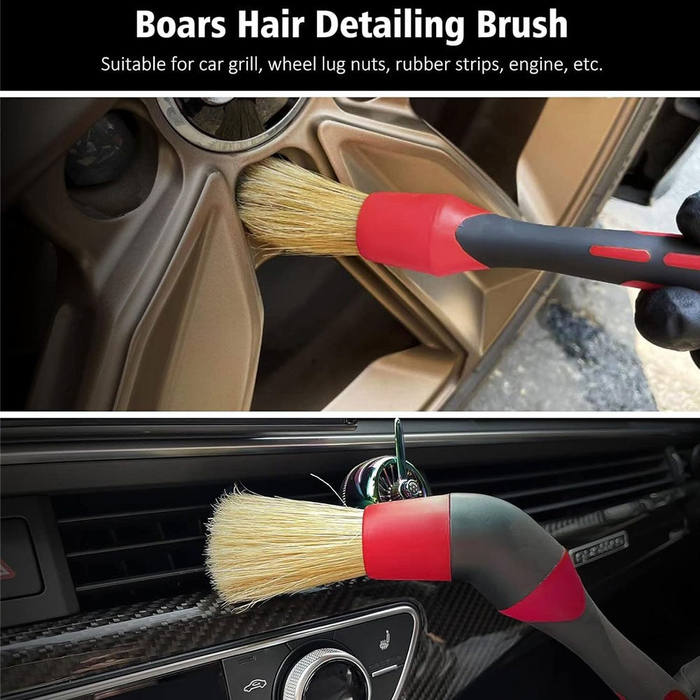 4x Microfiber Wheel Cleaner Brush Bendable Tire Brush Wheel Cleaning Tool Kit