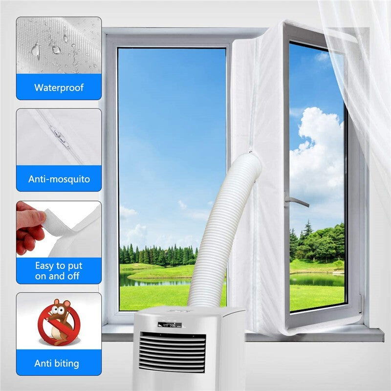 Universal 4M Window Seal Kit for Portable Air Conditioning Sealing Zip Hose Vent