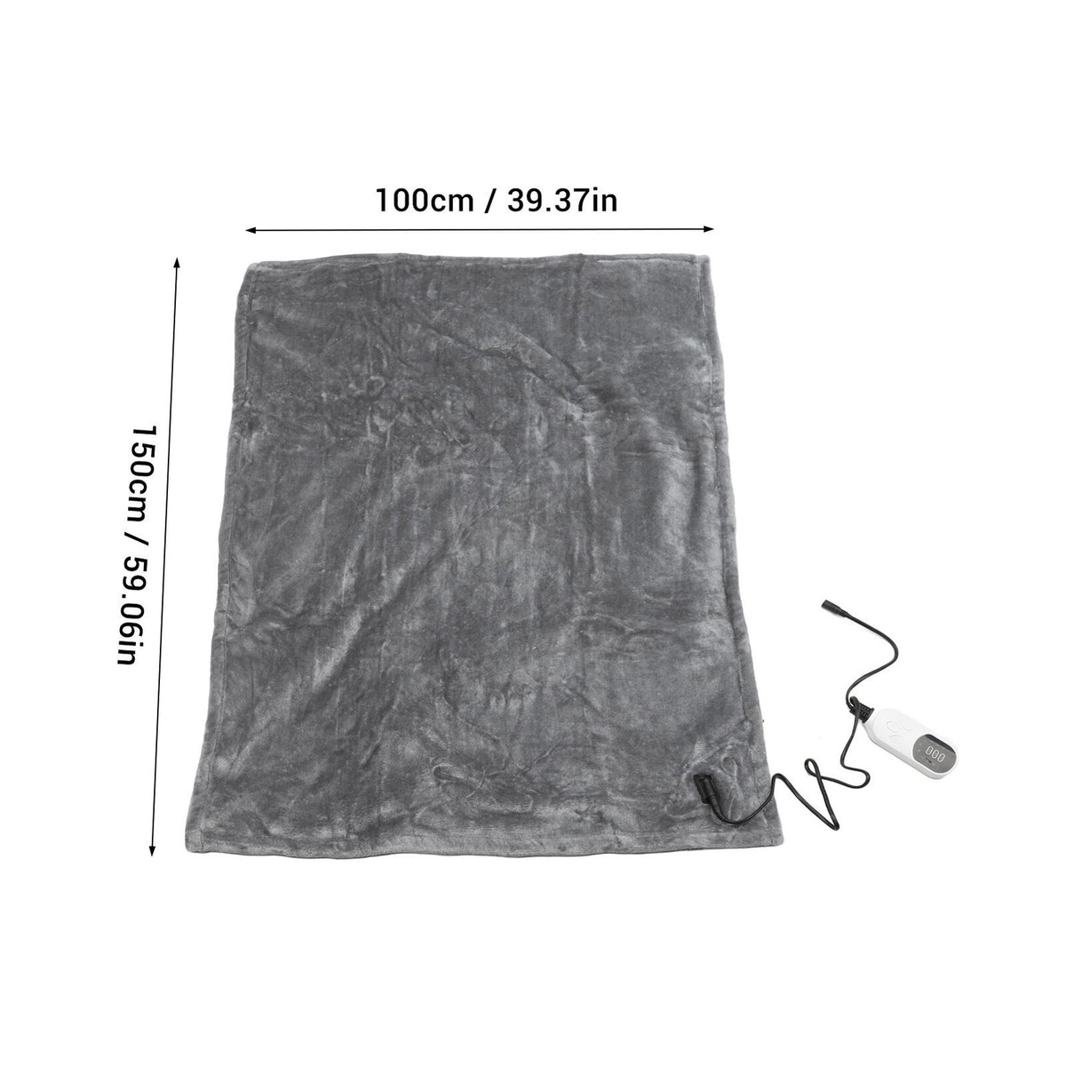 ′72W Heated Auto Blanket Flannel Electric Auto Blanket 12V Camping Electric