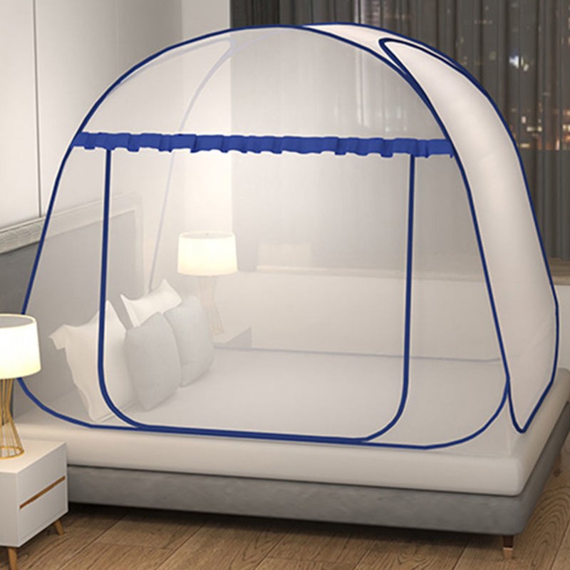 Portable Pop Up Bed Mosquito Net Tent w/ Bottom Insect Screen Canopy Folding UK