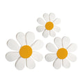 3 Pieces Wooden Daisy Decor Daisy Flower Decoration Artwork Collections Floral