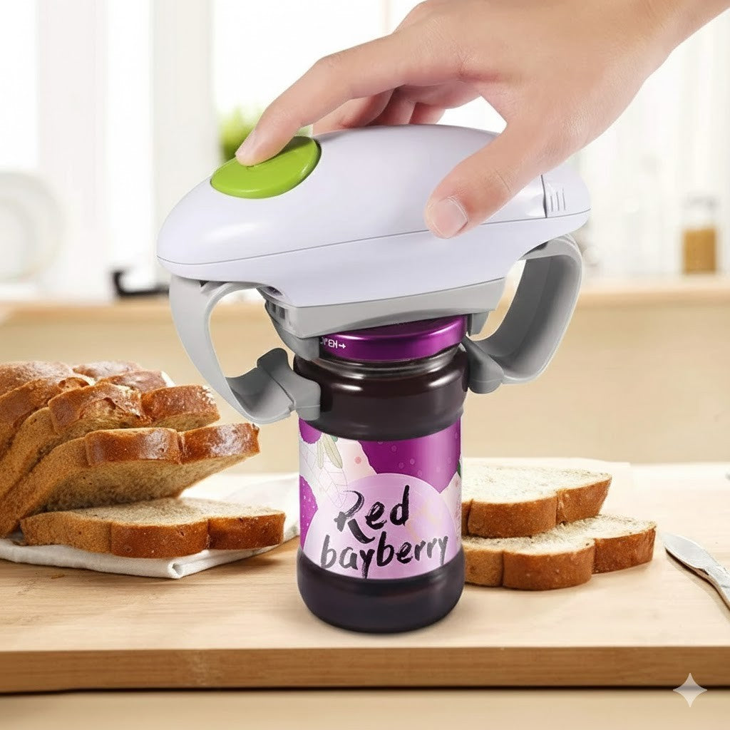Electric Jar Opener-One Touch Automatic Bottle Tin Lid Can Opener Kitchen Gadget