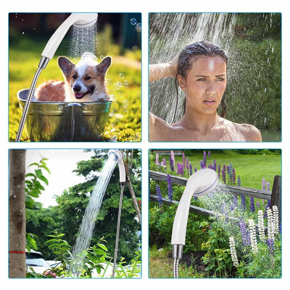 Camping Shower USB Portable Rechargeable Electric Shower Pump for Outdoor Hiking