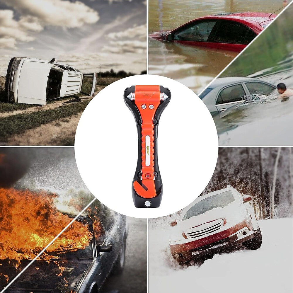 4PC Emergency Car Safety Escape Hammer SeatBelt Cutter Tool Window Glass Breaker
