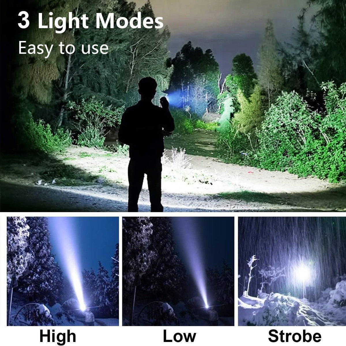 Super Bright USB Rechargeable LED Flashlight  Torch Tactical Lamp UK
