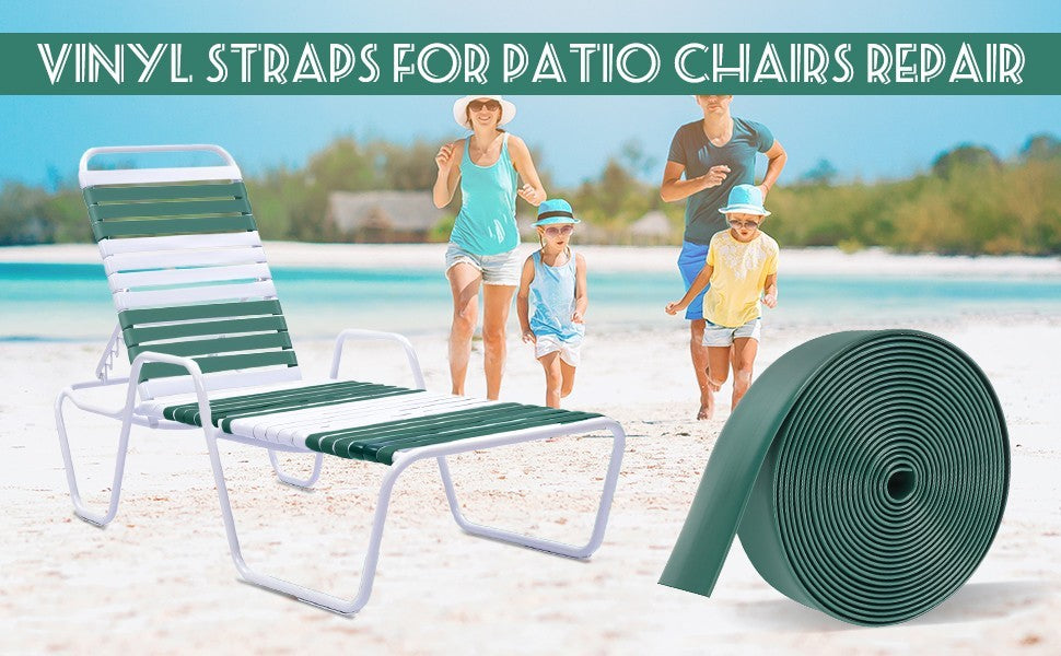 Patio Chair Repair, 2 Inch X 10 Feet Vinyl Straps 5cm Width