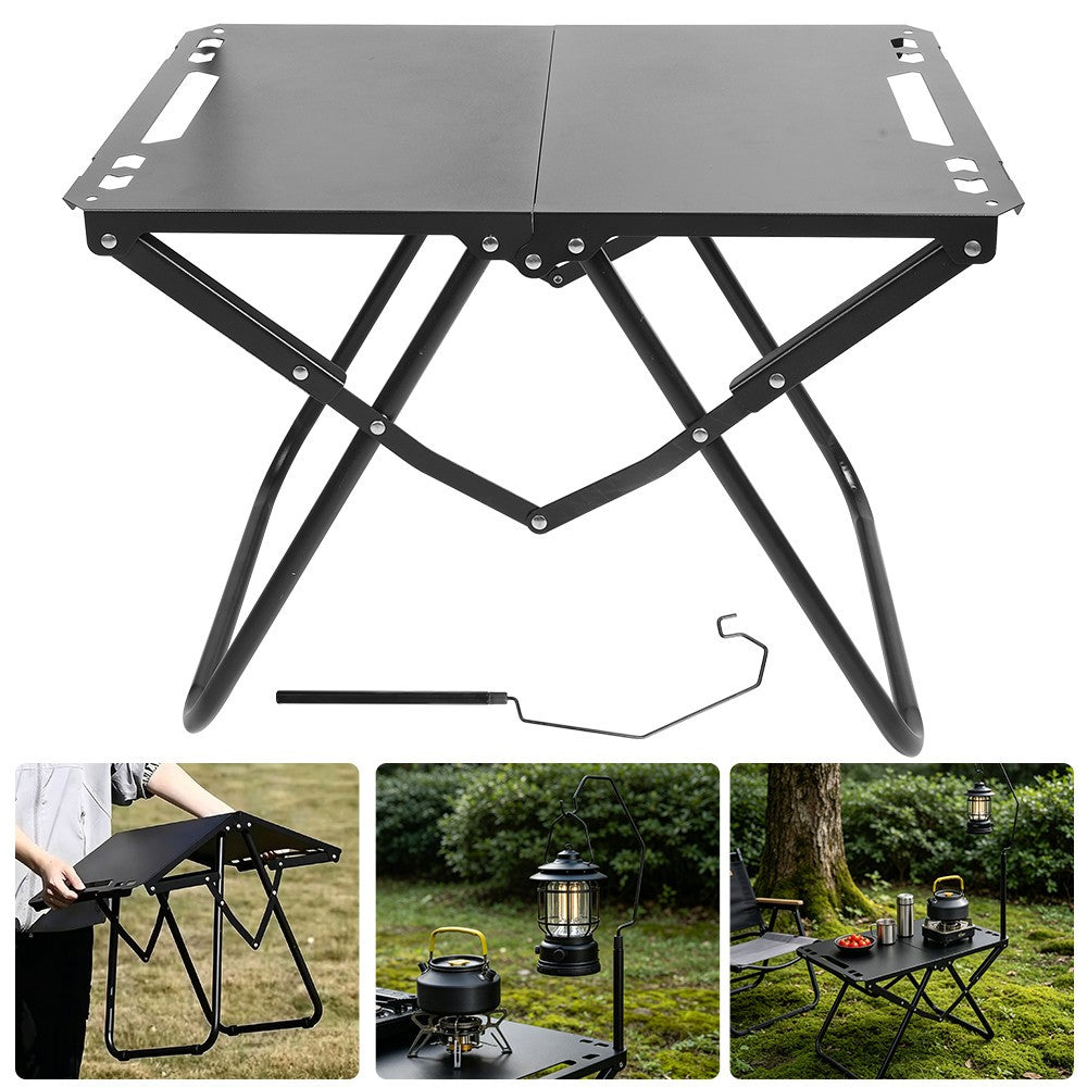 Folding Camping Table Metal Picnic Portable Party BBQ Tables Indoor Outdoor UK
