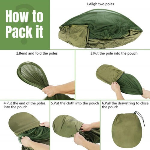 Camping Hammock With Mosquito Net-Portable Lightweight Parachutes-Outdoor Travel