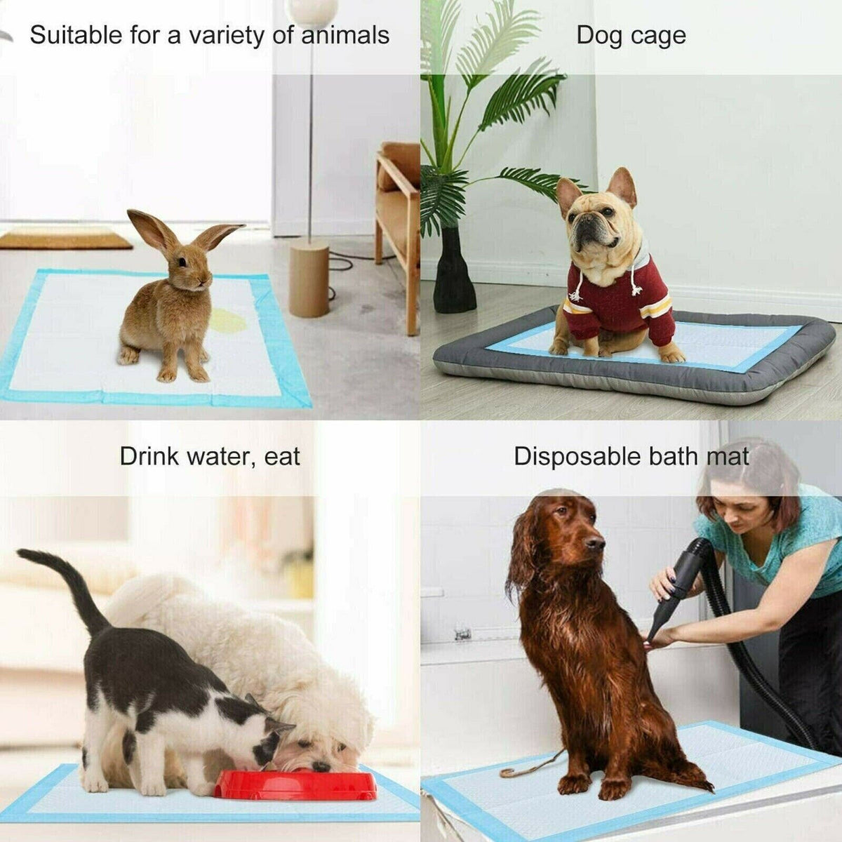 50x Soft Disposable Baby Changing Mats Sheets Bed Dog Pads Absorbent 45x60cm UK