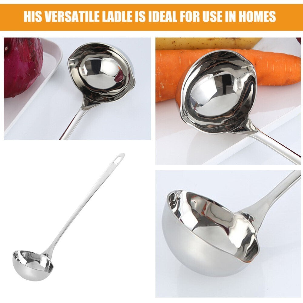 Deep Soup Ladle Convenient Large Stainless Steel Multipurpose