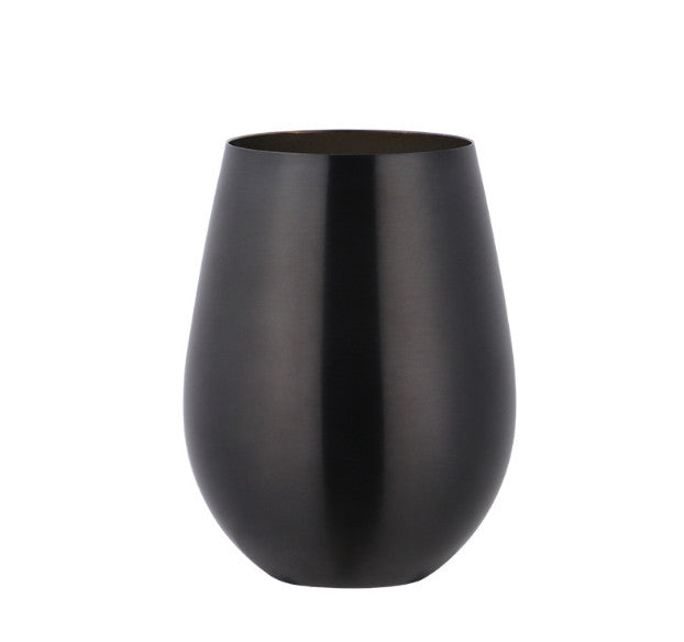 Wine Glasses Stainless Steel Wine Glass Round Titanium-Plated Colorful Cup