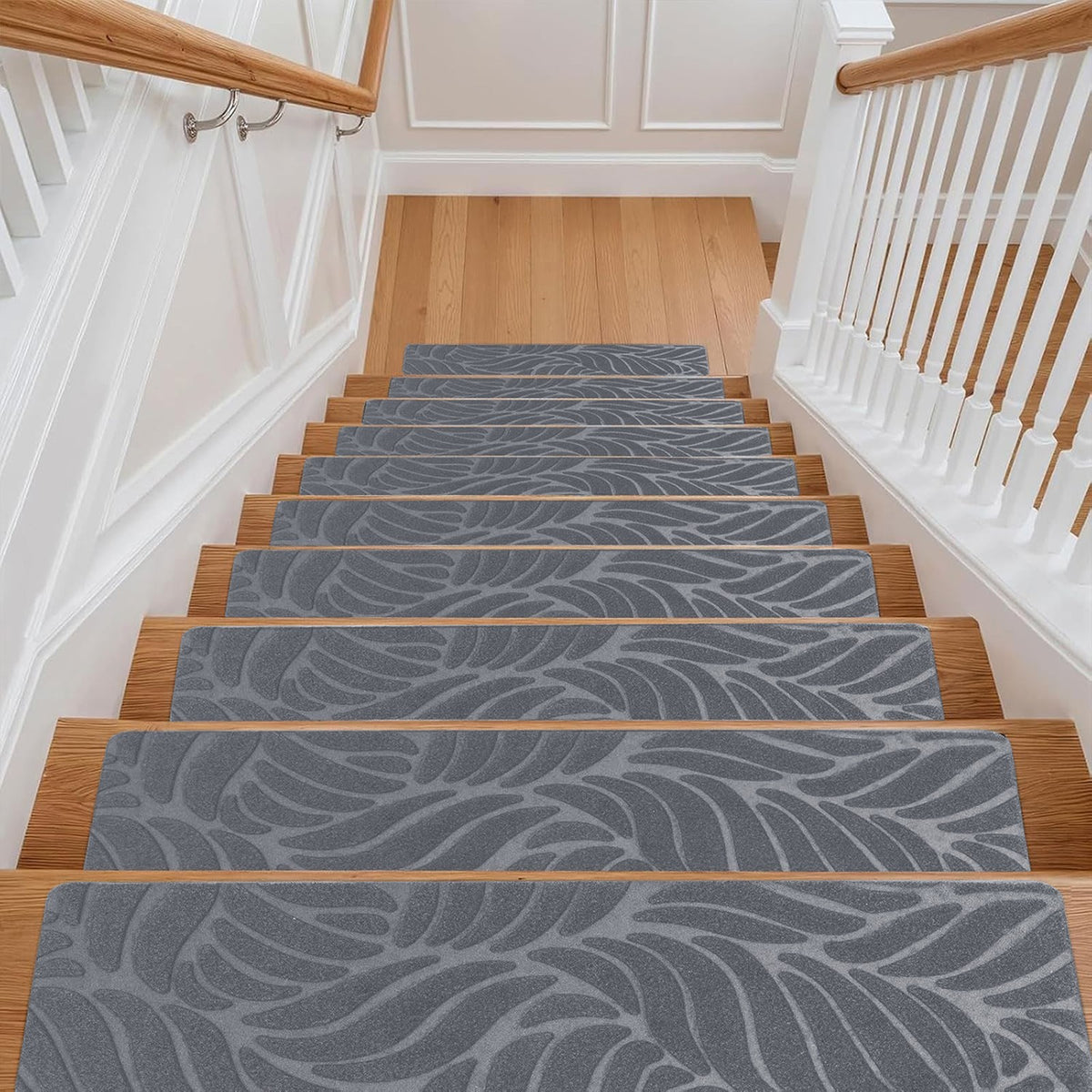 15Pcs Stair Pads Set Carpet Stair Treads Non Slip Adhesive Step Mats Home Decor
