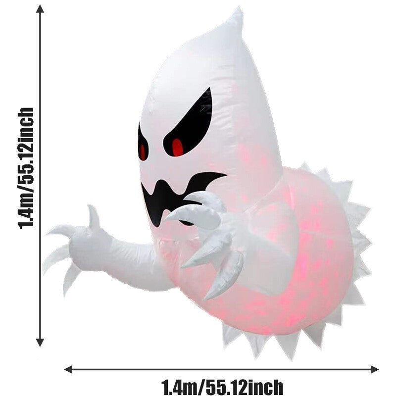 Halloween Inflatable Ghost With LED Lights Coming Out From Window Outdoor Decor