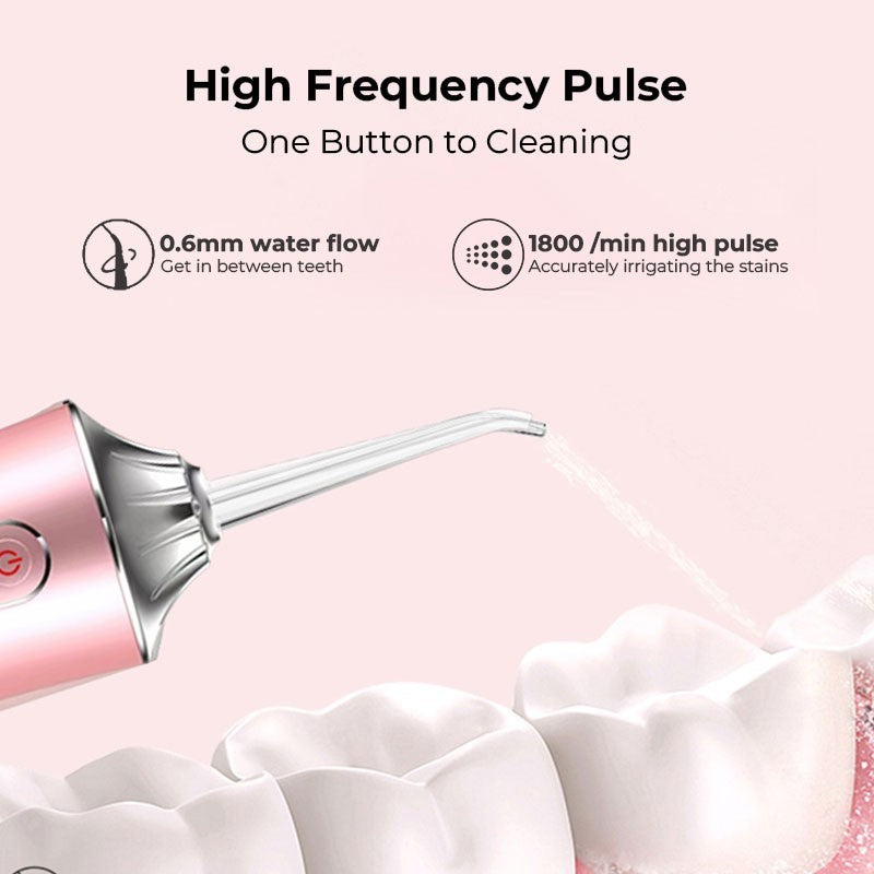 Cordless Dental Water Flosser with Jet 4 Tips Floss Oral Cleaner Irrigator Teeth