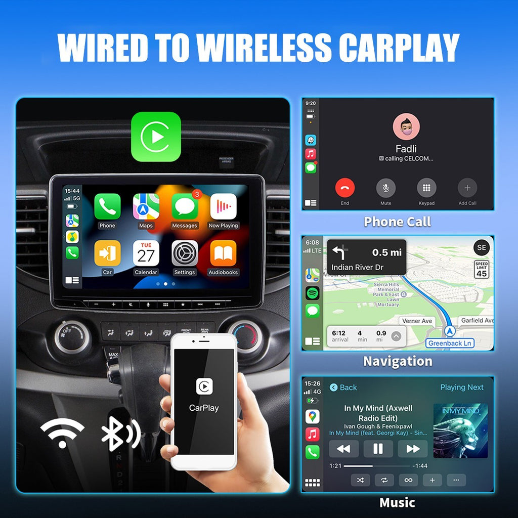 2025 USB Wireless CarPlay Adapter For iPhone Apple Wireless Dongle Plug ＆Play-UK