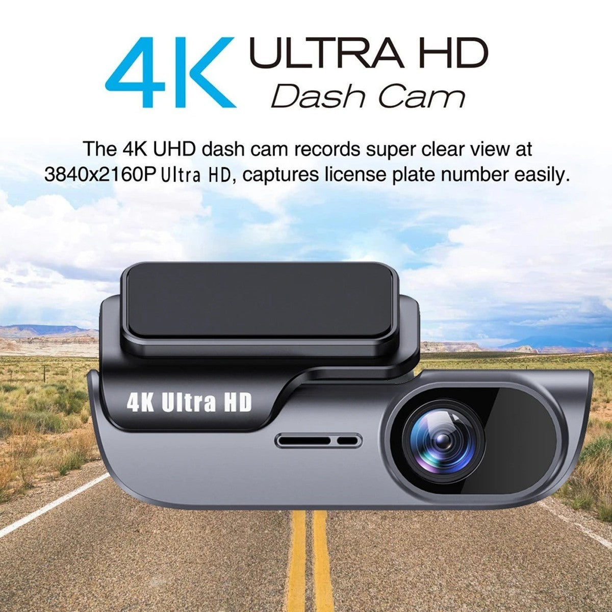 GPS HD 4K Dash Cam Wireless WiFi Front Car DVR Camera Video Recorder G-Sensor-UK