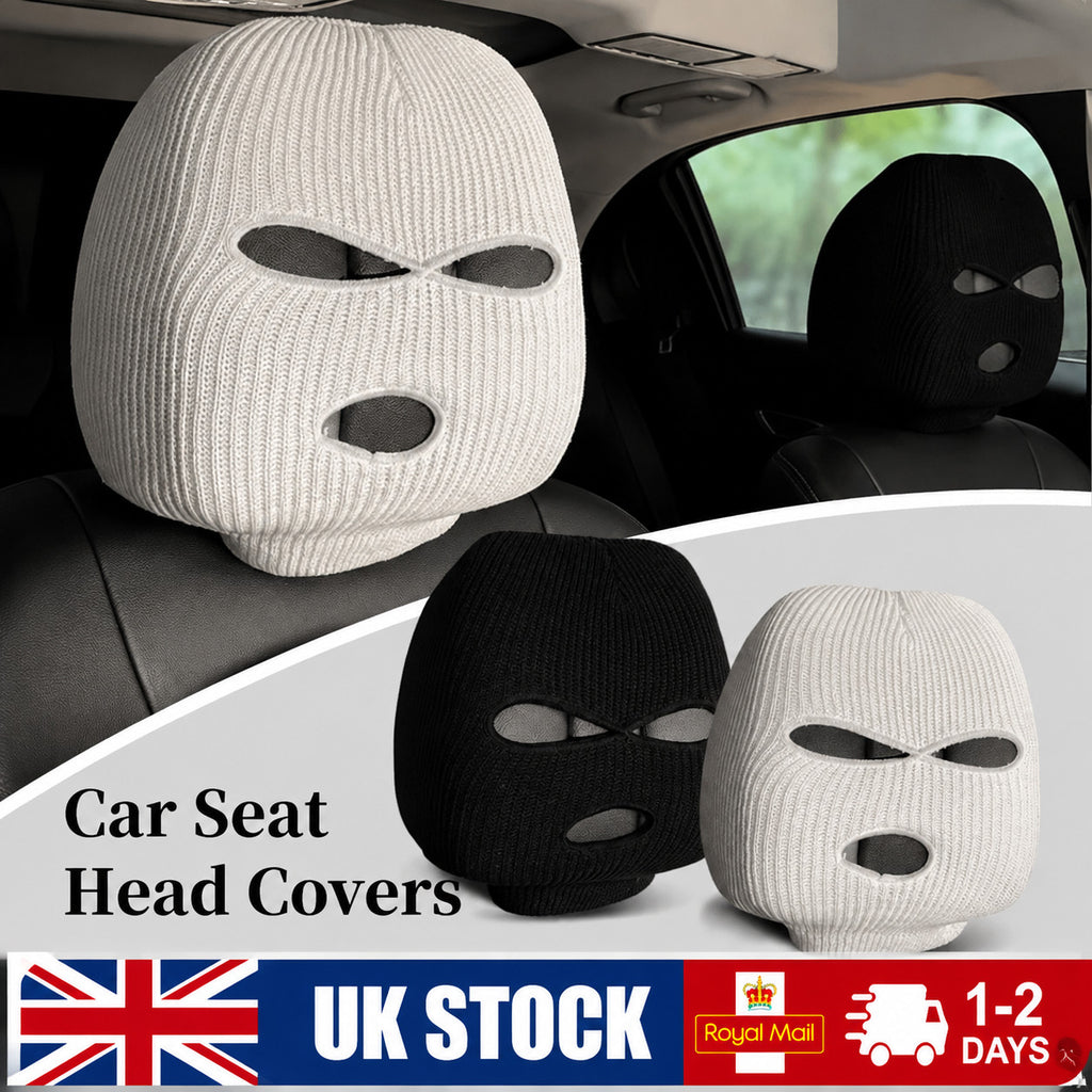 2Pcs Car Headrest Covers With Funny Cartoon ,For Auto Interior Decoration