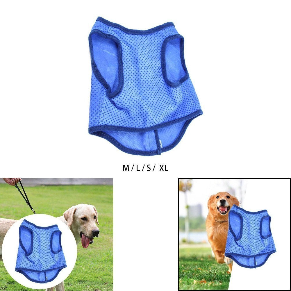 Summer Dog Cooling Vest Pet Cooler Jacket Coat Breathable Clothes S/M/L/XL