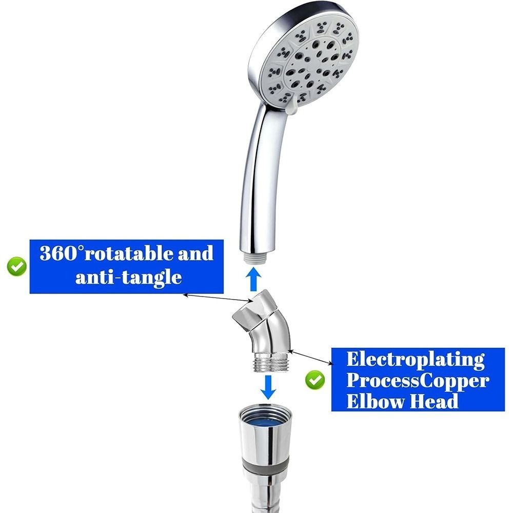 135 Degrees Shower Head Elbow Adapter Copper Adjust Bend Angle