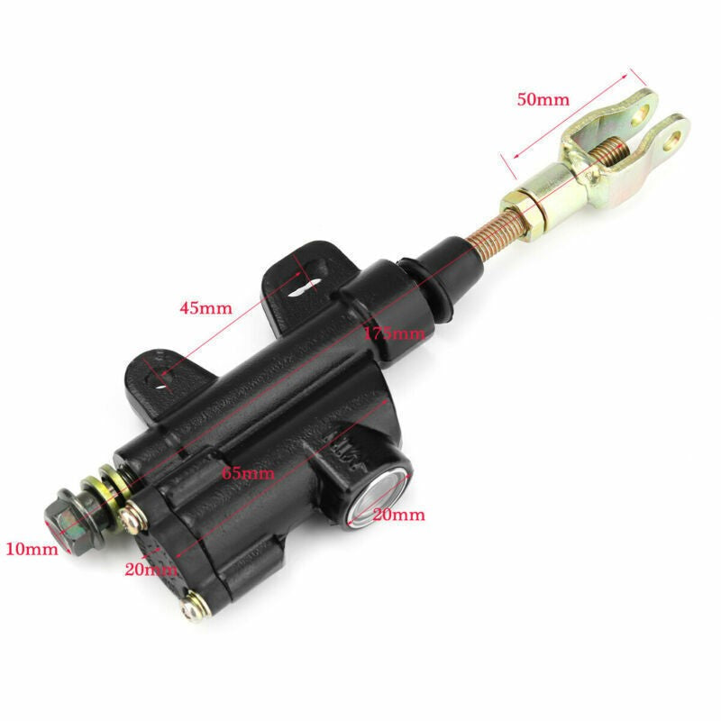 Rear Foot Brake Hydraulic Master Cylinder Pump Silver for Motorbike ATV Dirt NEW
