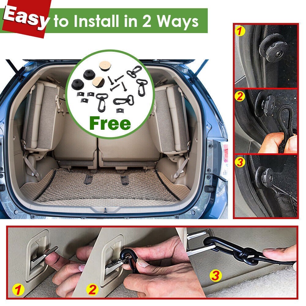 Large Elastic Car Boot Mesh Net Cargo Storage Organiser Tidy for Van SUV Truck
