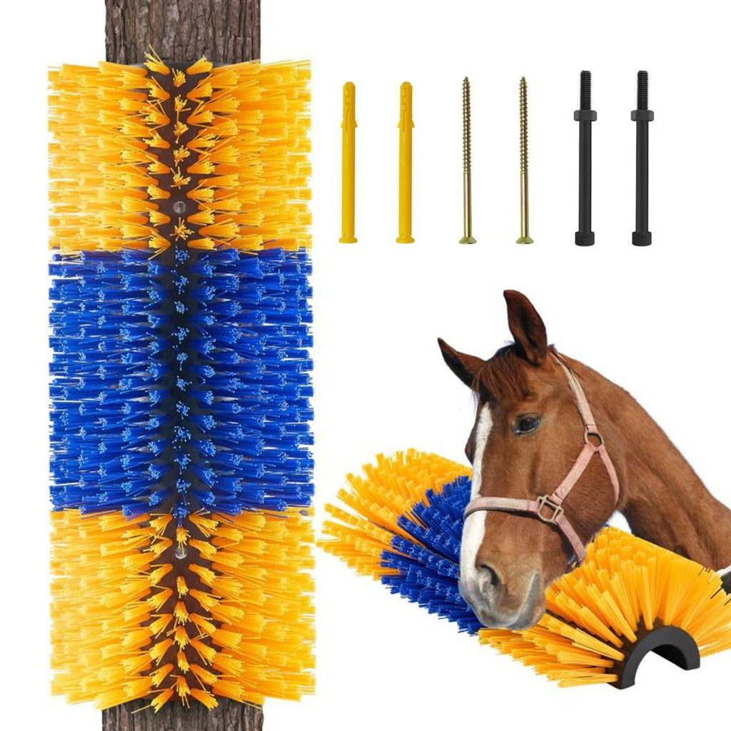 Livestock Scratching Brush 17.1 in Horse Scratcher Cattle Brush for Itch Relief
