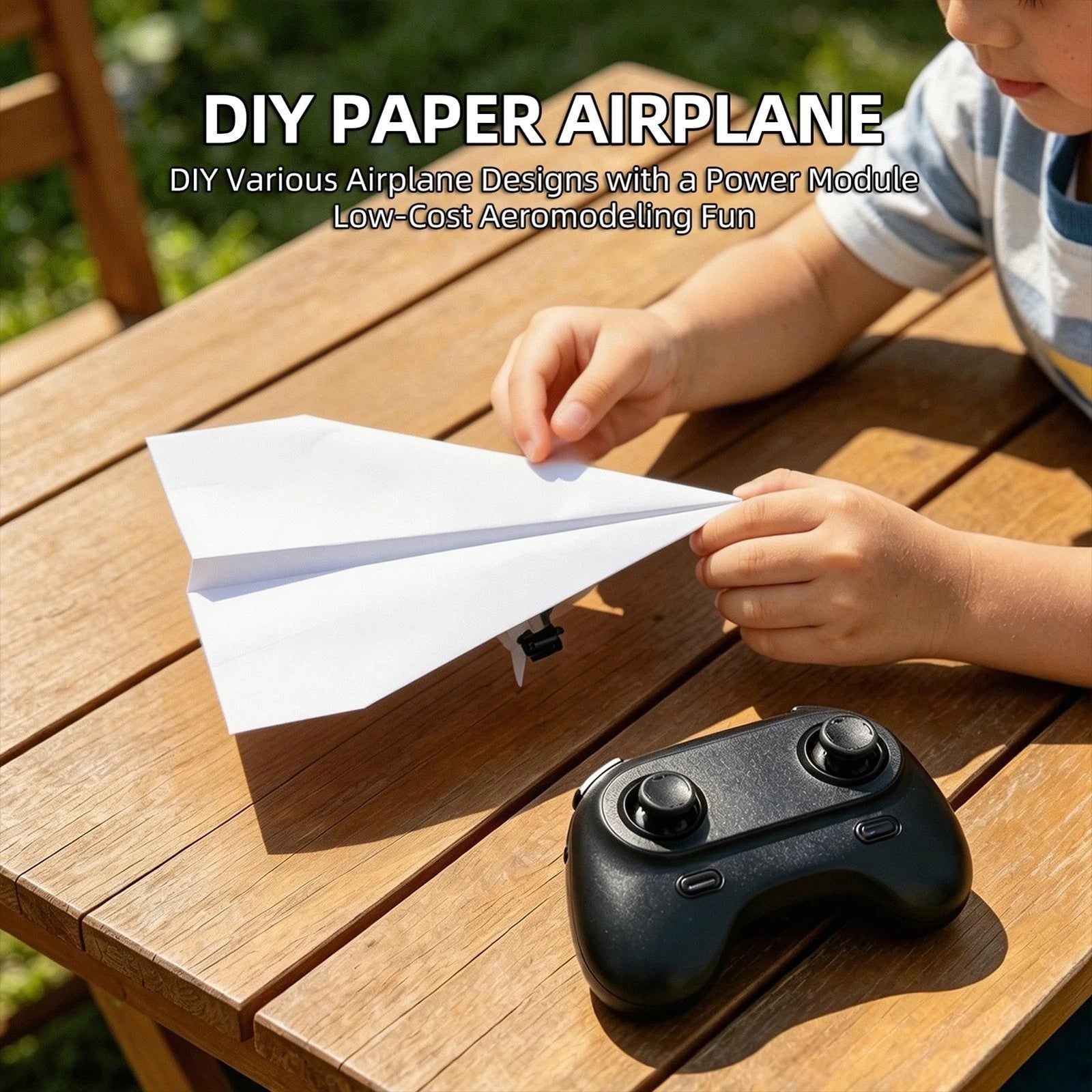 DIY Remote Control Paper Plane Power Kit 4-Channel RC Aircraft Building Parts