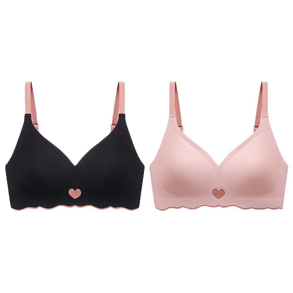 Seamless Bra Comfort Bra Medium Elasticity 3/4 Cup Solid Color Wire-free