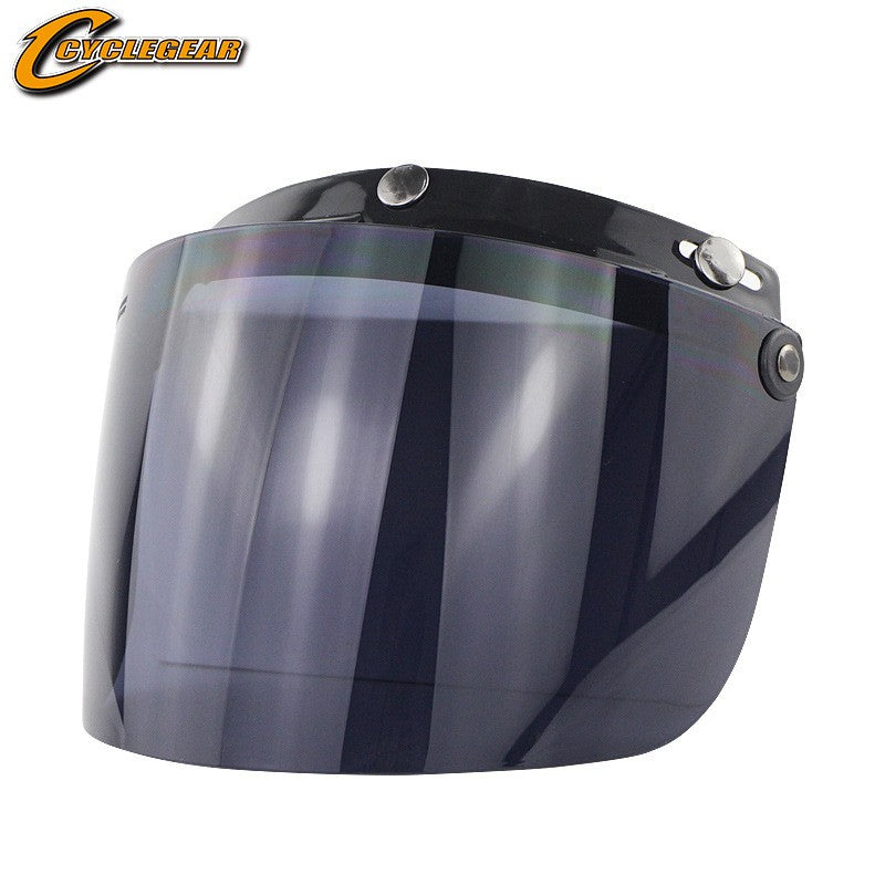 3-Snap Flip Up Motorcycle Visor Shield Lens for Open Face Motorcycle Helmets
