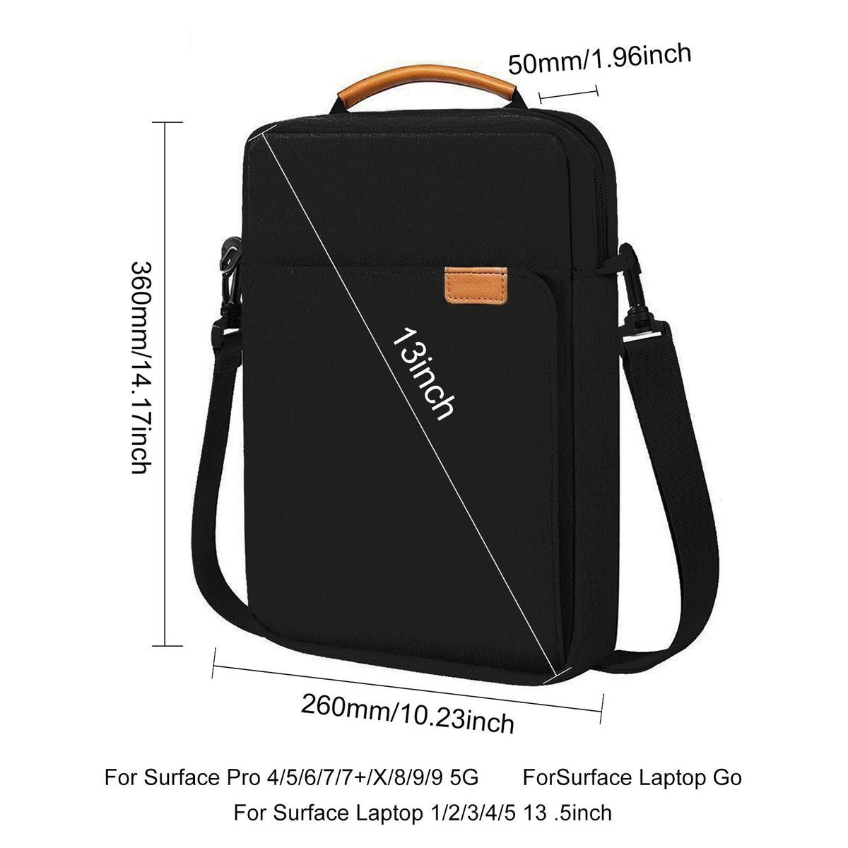 For Microsoft Surface Pro/Go/Laptop/Book/Laptop Go Sleeve Cover Case Bag 13in