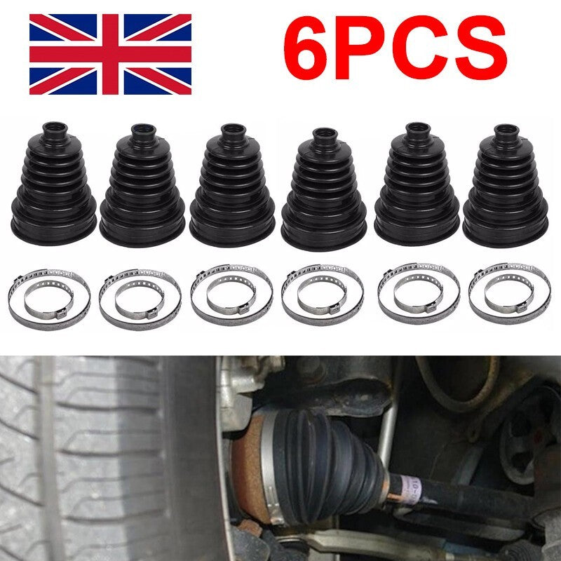 🔥6CV BOOT KIT STRETCHY UNIVERSAL FIT DRIVE SHAFT GATOR JOINT BOOT STRETCH BLACK