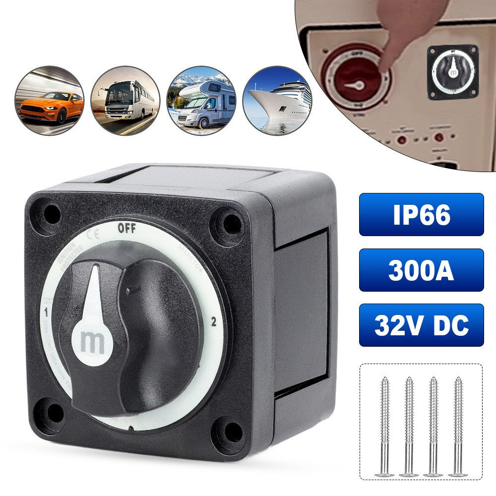 Car 300A Battery Selector Switch Heavy Duty 3 Position Marine Battery Cut Off