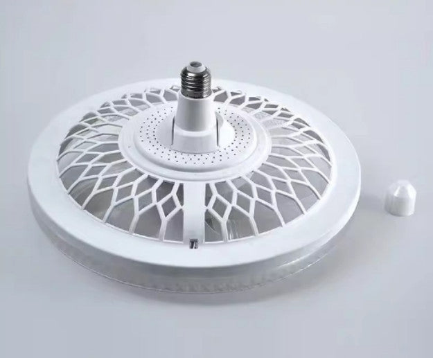 Ceiling Fan with LED Light - 12" Socket Fan Light with Remote E27 Base 4 Speed.*