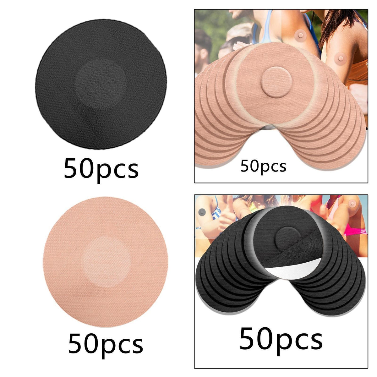 50 Pieces Round Adhesive Plaster Sensor Shower Plaster for Glucose