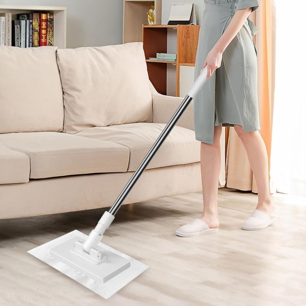 Clamping Dust Mops 360° Rotating Head Automatic Mop Clip  Dust Removal