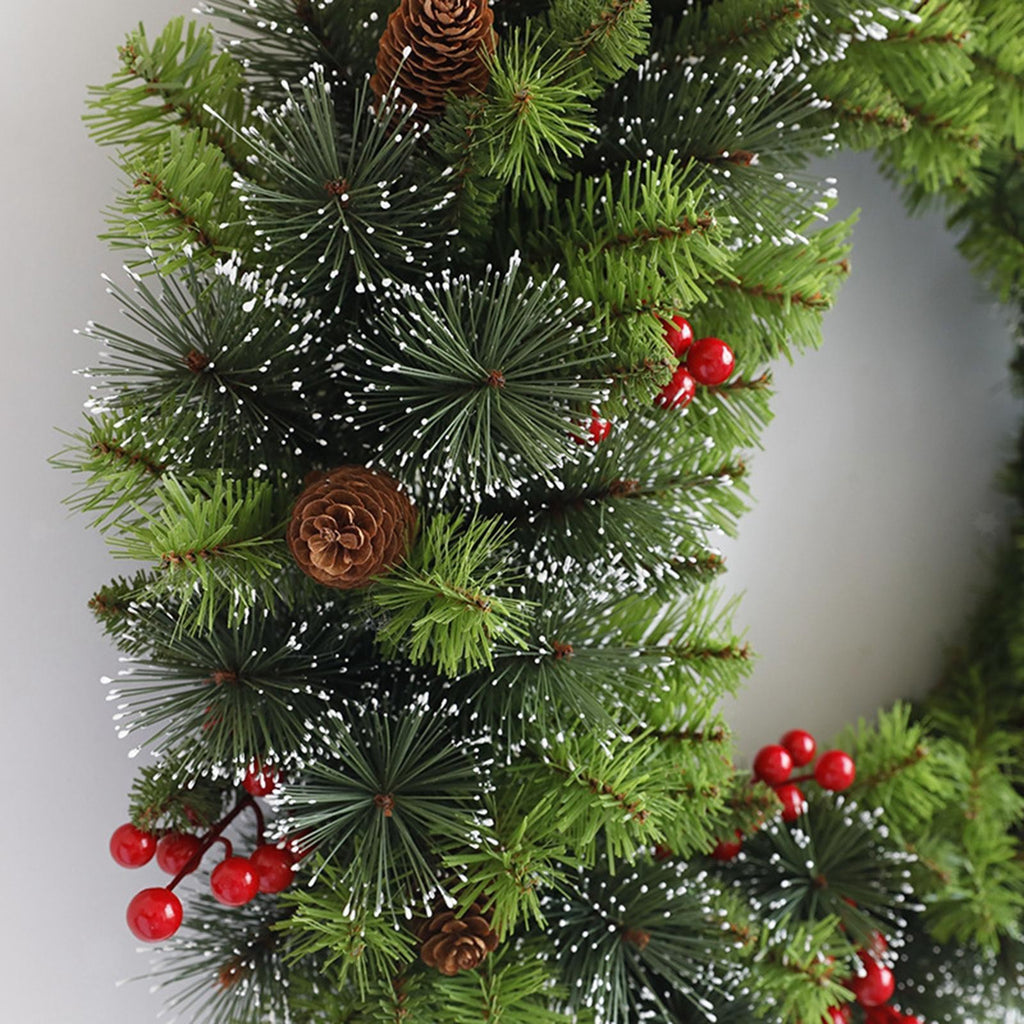 Artificial Wreath Christmas Hanging Winter Wreath for Door Window Home