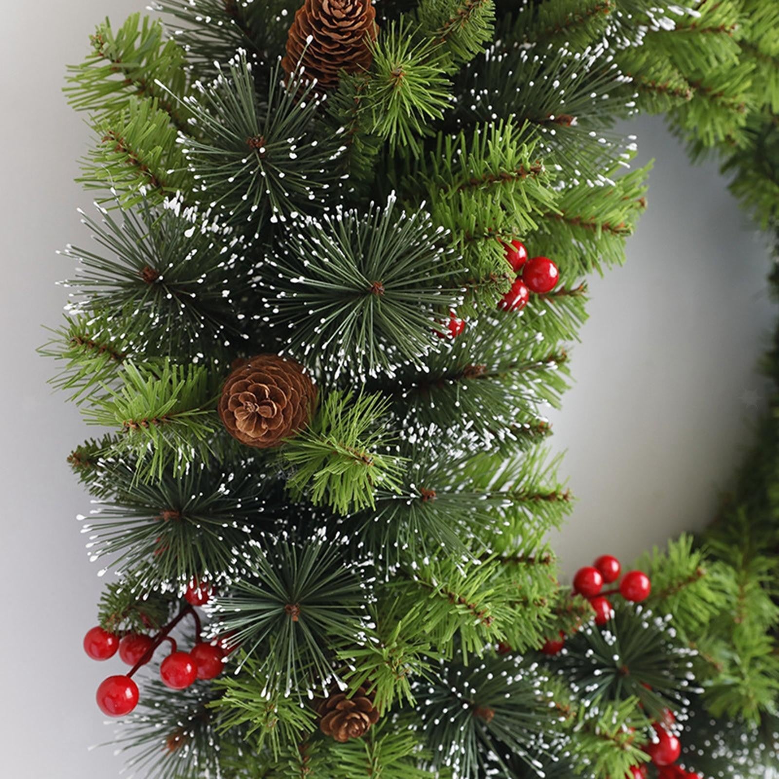 Artificial Wreath Christmas Hanging Winter Wreath for Door Window Home