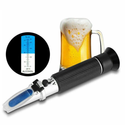 Portable 0-80% Alcohol Refractometer Liquor Content Tester For Wine Beer Sugar