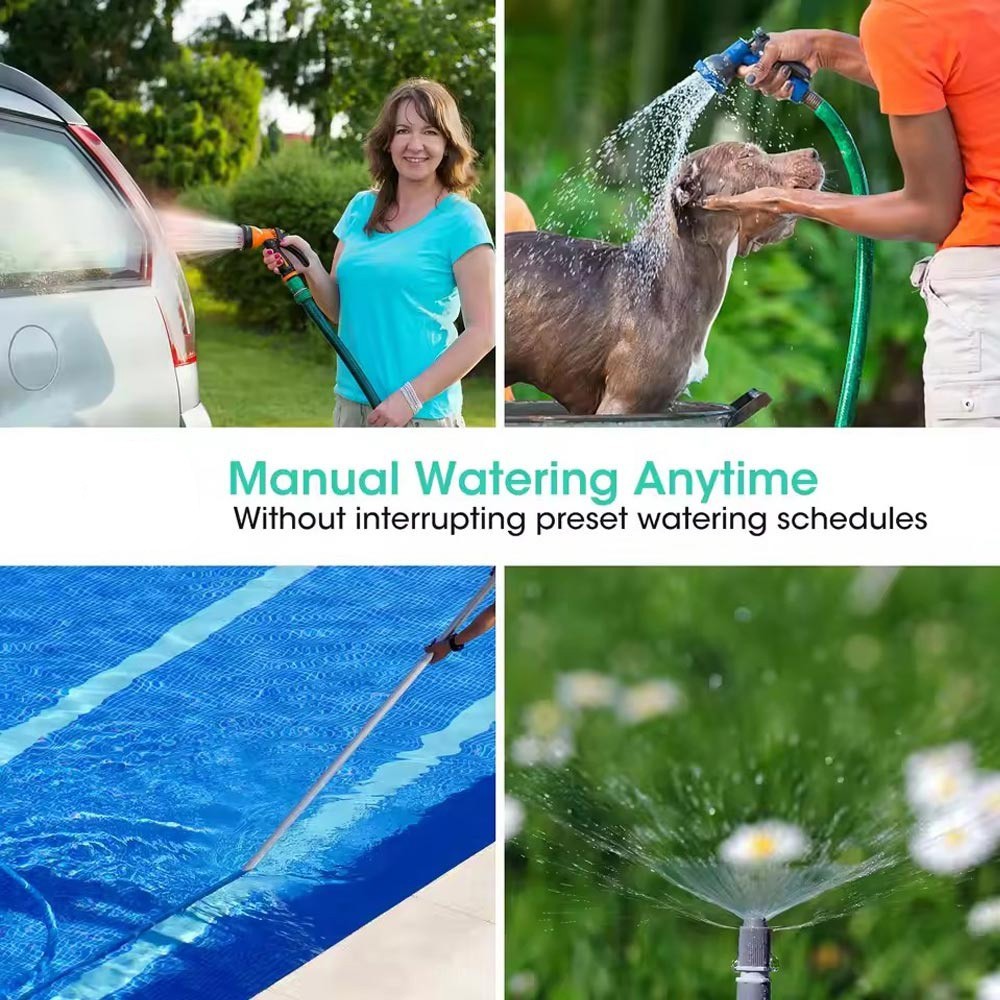 Automatic Water Timer Irrigation Watering System Sprinkler Garden Programmer Set