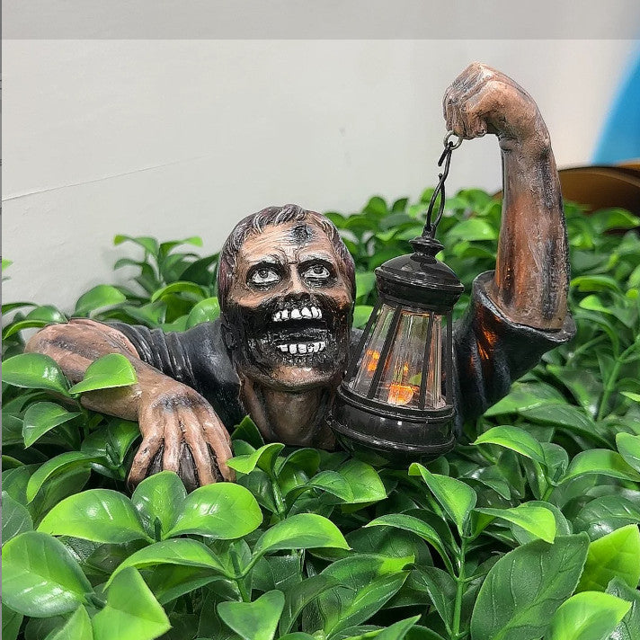Halloween Crawling Zombie Horror Props Outdoor Garden Statue Graveyard Decor