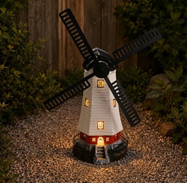 Solar Rotor Lamp Waterproof Garden Light Automatic Dusk on for Patio