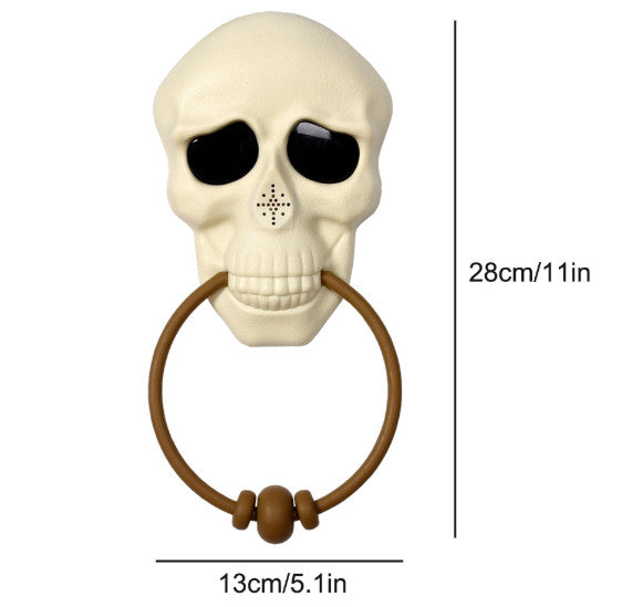 🖤 Gothic Skull Doorbell with Red LED & Sound – Wiccan Decor Dark Home Accessor