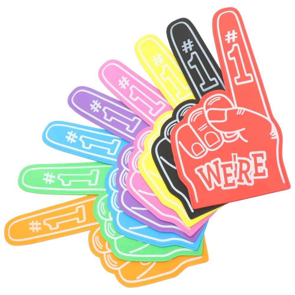 Soft Foam Finger Hands 8Pcs for Cheerleading and Sports Team Spirit