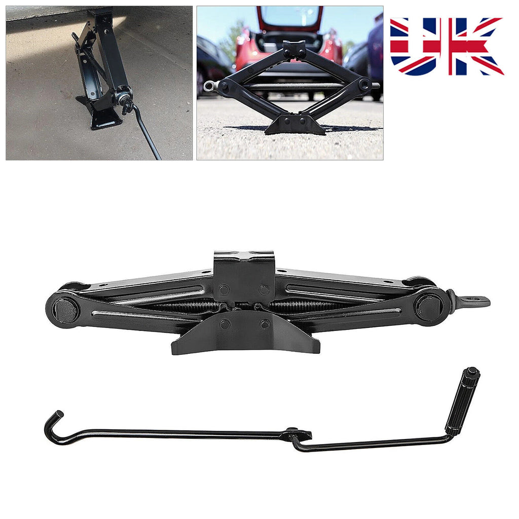 1 Ton Tonne Scissor Wind Up Jack for Car Van with Crank Speed Handle NEW