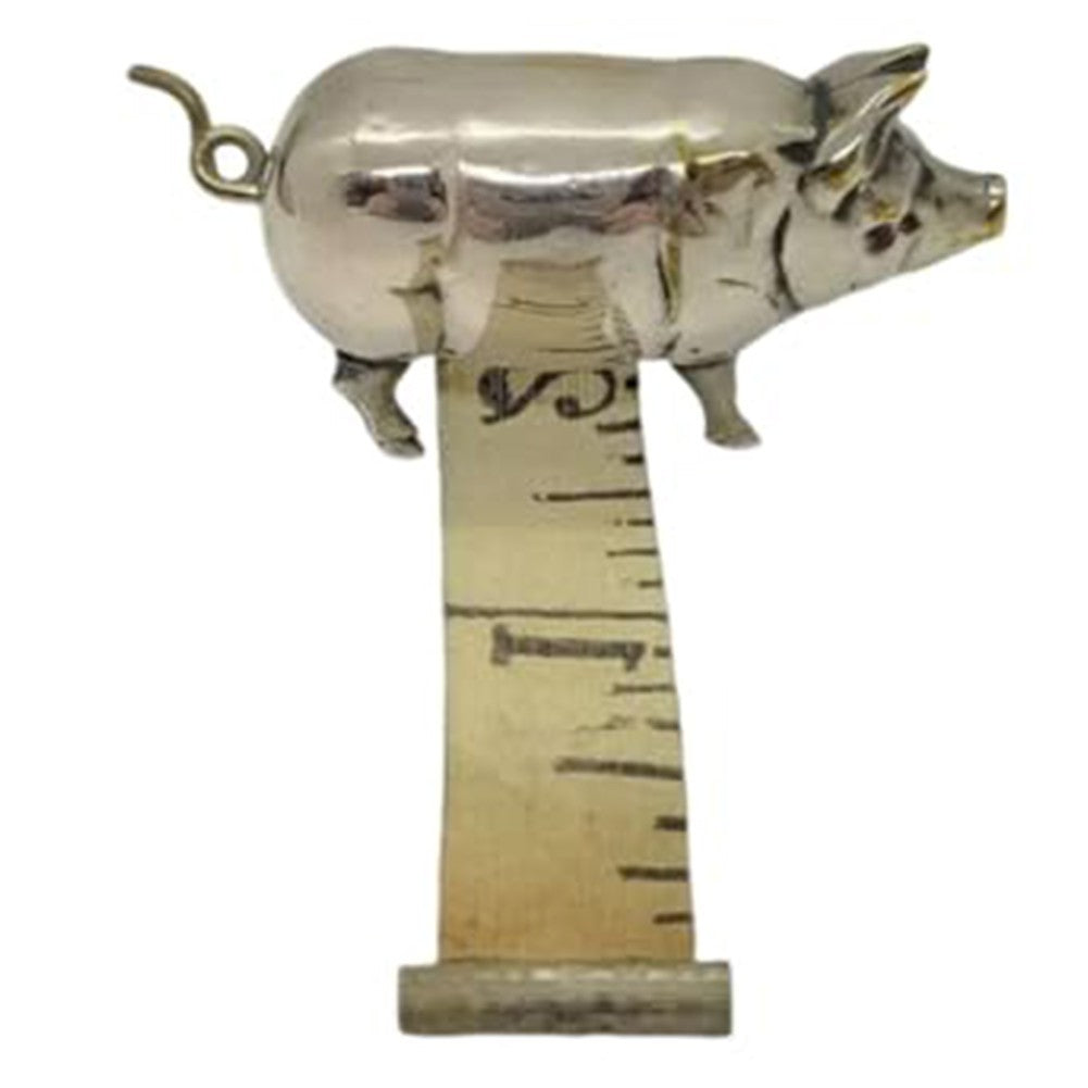 Sewing Quilting and Craft Projects Antique Style Pig For Mini Tape Measure