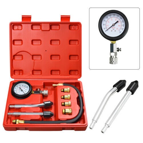 Automotive Petrol Engine Compression Tester Test Set Gauge Car Motorcycle Tool